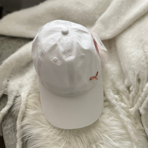 White Puma Baseball Hat Cap Rose Gold - Picture 5 of 8